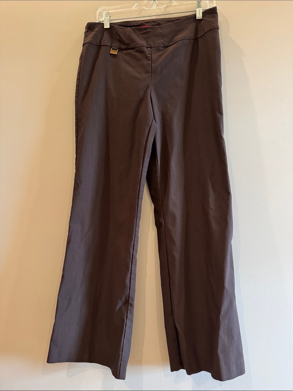 LISETTE Women's Dark Brown Straight-Leg Chinos